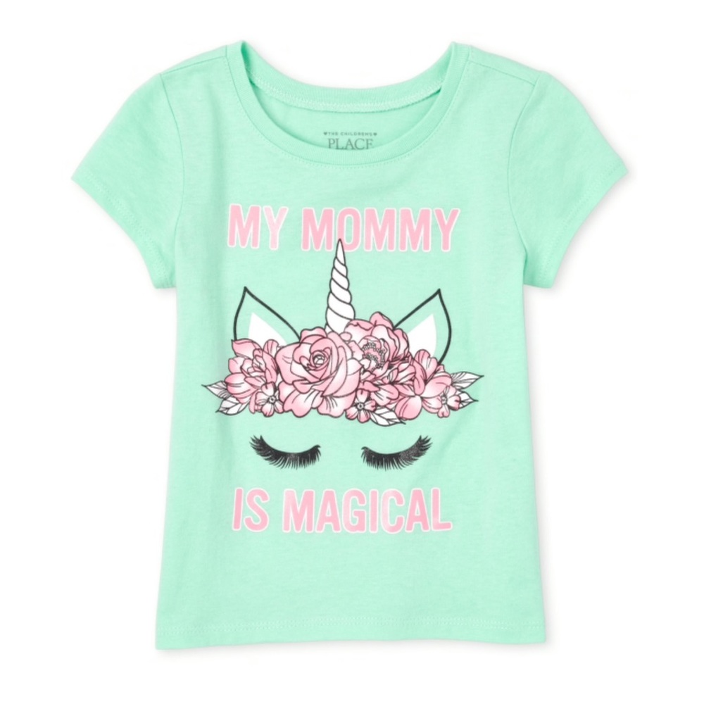 children’s Place Glitter Unicorn Graphic Tee